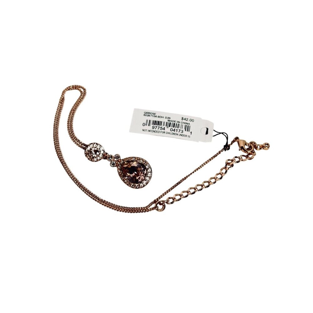 Givenchy Rose Gold Tone And Swarovski Crystal Statement Necklace (6298) - Picture 5 of 5